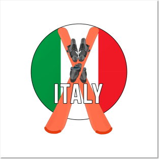 Cool Ski Flag of Italy Posters and Art